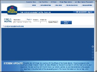 Web site www.bestwestern.com, Best Western Covington