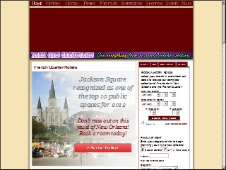 Web site www.frenchquarter.com, Place D'Armes Hotel