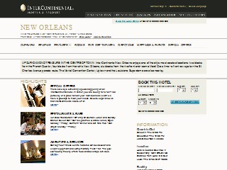 Web site www.new-orleans.intercontinental.com, Inter Continental New Orleans