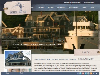 Web site www.woodsholeinn.com, Woods Hole Inn